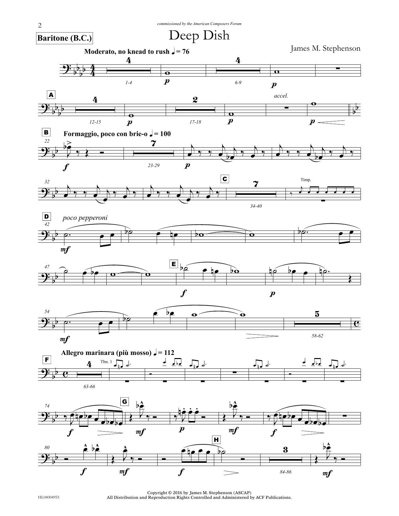 Produktbild zu: Deep Dish - Euphonium/Baritone BC