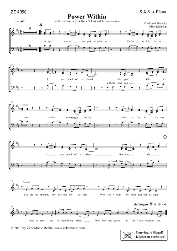 gallery: Power Within, , Gemischter Chor SAB, Solo und Klavier