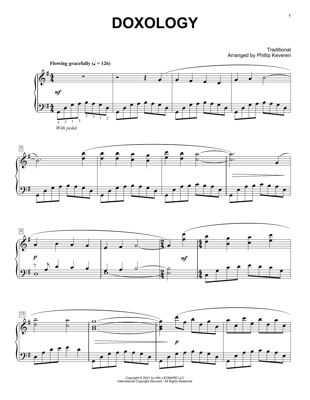 Produktbild zu: Doxology (arr. Phillip Keveren)