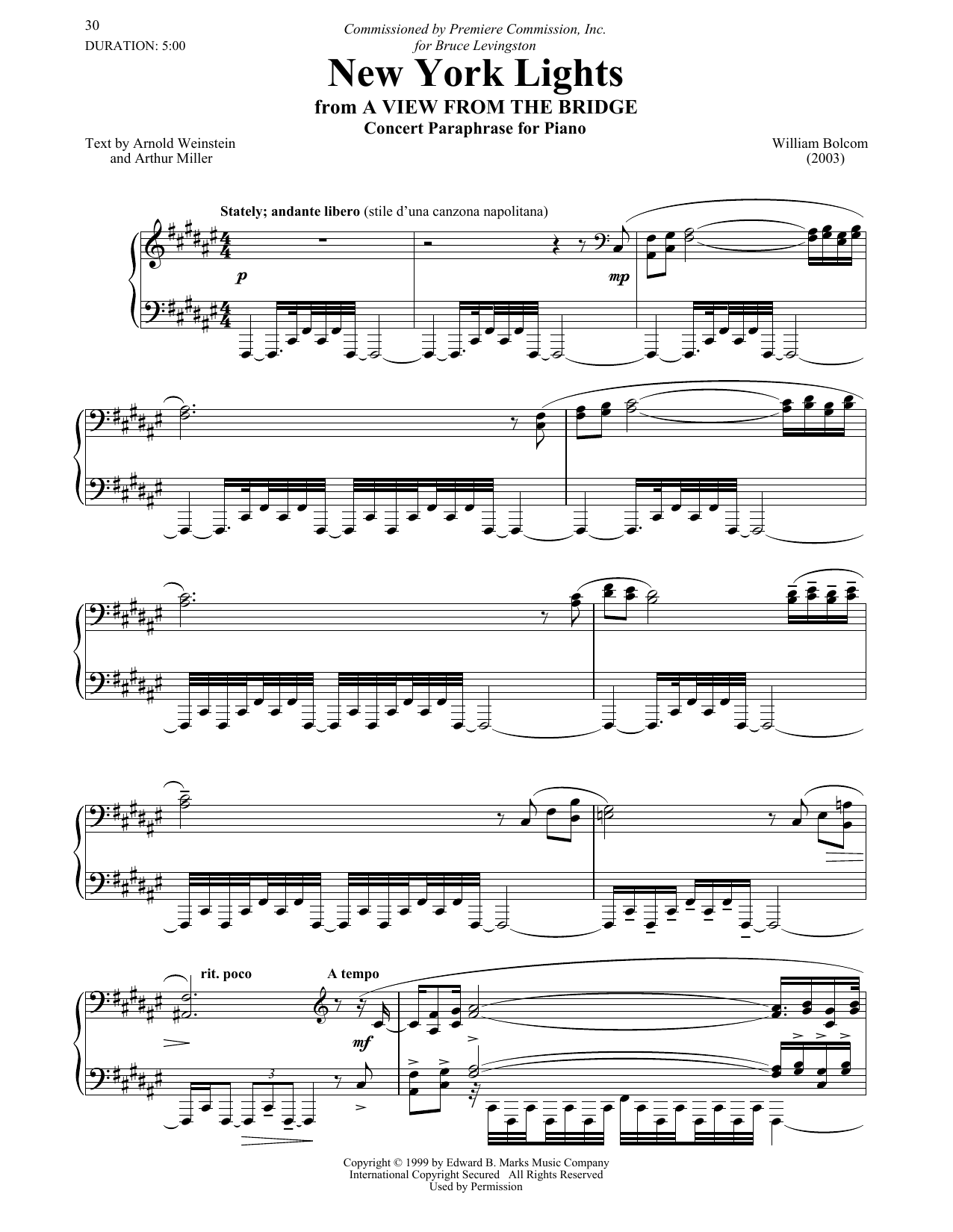 Product gallery: Page 1 of 1 The New York Lights, William Bolcom