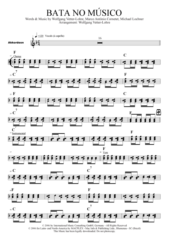 Product picture to: Bata no musico Marco Antonio Cornetet (Banda Pomerana)