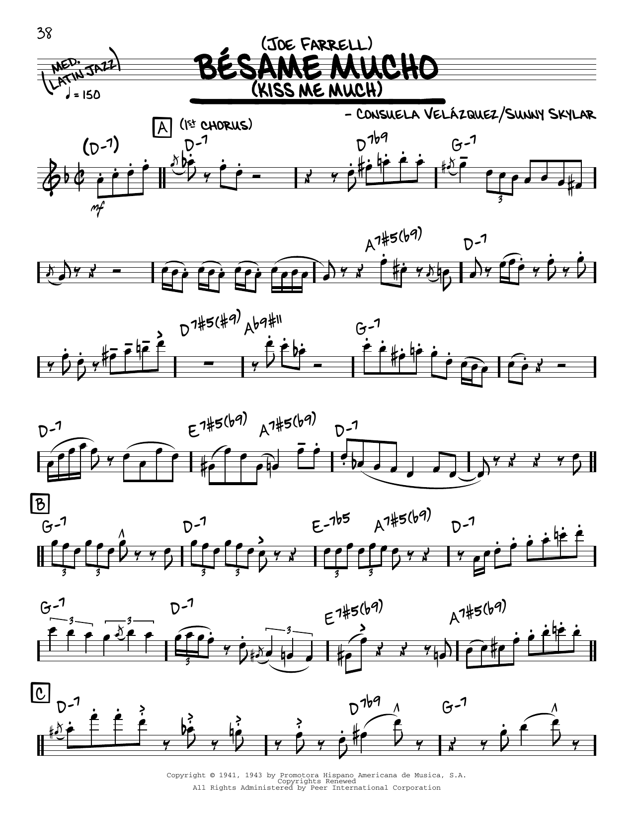 Produktbild zu: Bésame Mucho (Kiss Me Much) (solo only)