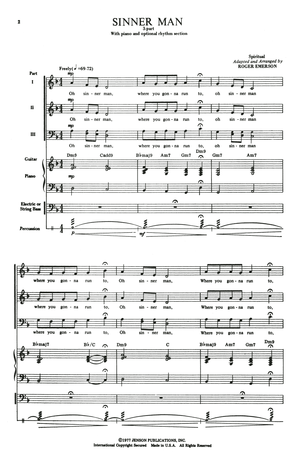 Product picture to: Sinner Man (arr. Roger Emerson)