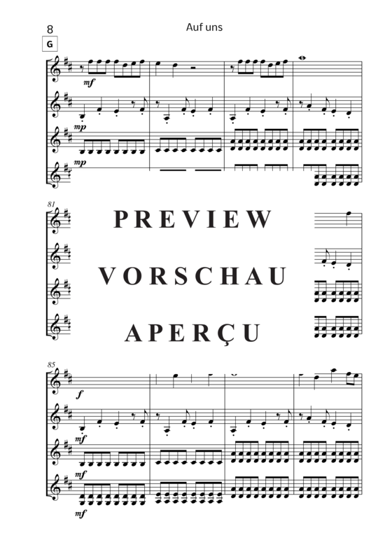 gallery: Auf Uns , Bourani, Andreas, (Geigenquartett)