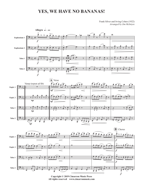 Product picture to: Yes, We Have No Bananas! Frank Silver and Irving Cohen