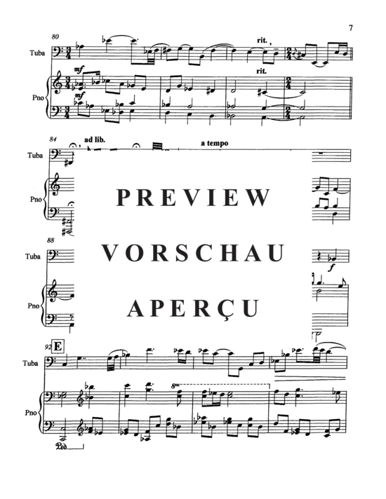 Produktgalerie: Seite 11 von 20 Serenade for Bass Tuba , , (Tuba + Klavier)