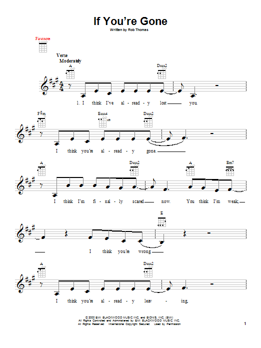 Product gallery: Page 1 of 1 If You're Gone, Matchbox Twenty