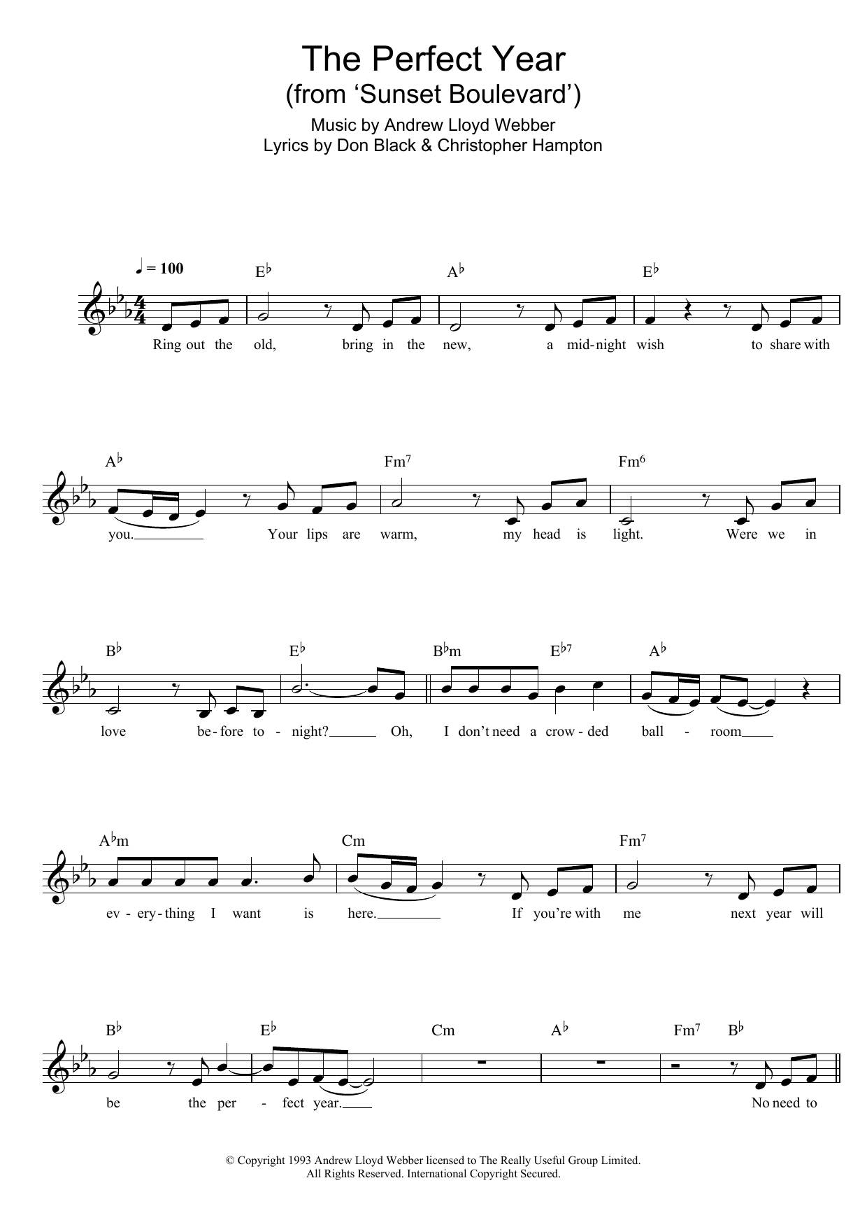 Product picture to:  The Perfect Year (from Sunset Boulevard) - Dina Carroll