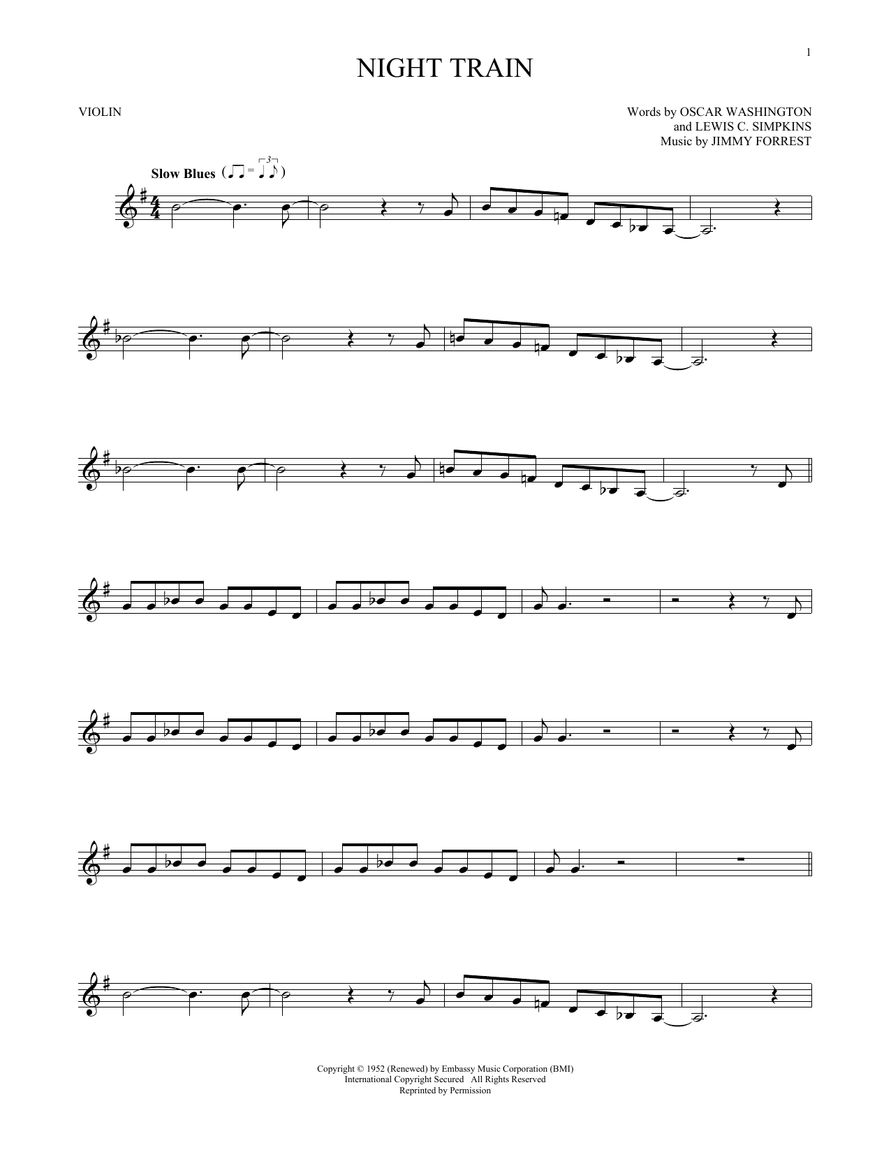Product gallery: Page 1 of 1 Night Train, Oscar Washington