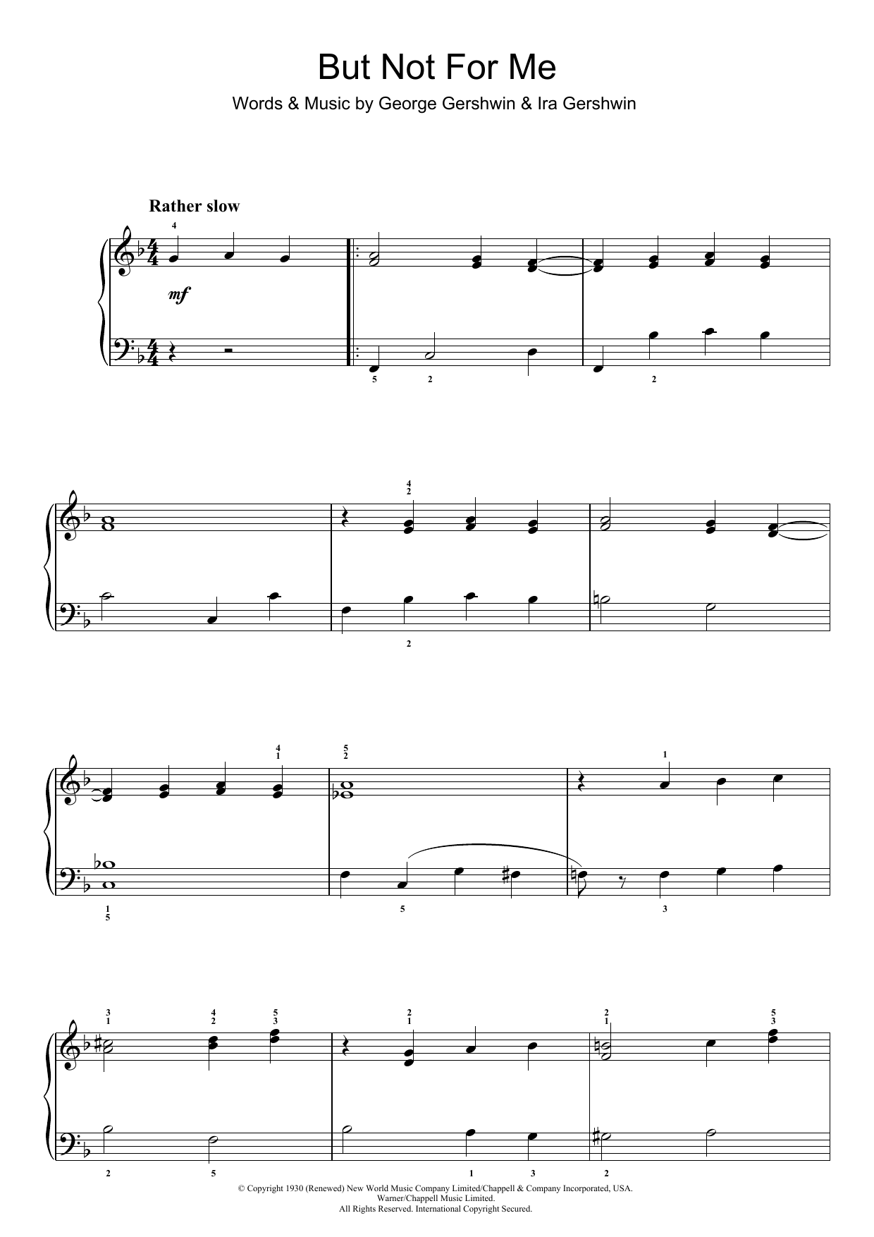 Product picture to:  But Not For Me - George Gershwin