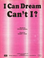 cover: I Can Dream Can't I ?, Sammy Fain