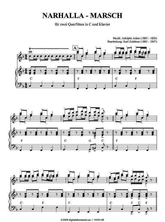 Product picture to: Narhalla Marsch Adolphe Adam / Karl Zulehner