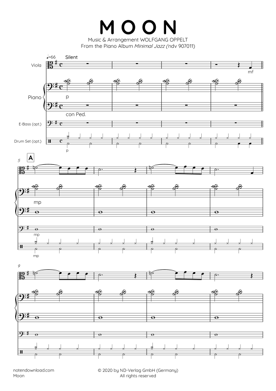 Produktgalerie: Seite 1 von 11 Moon, , Viola und Klavier - E-Bass und Drum Set optional