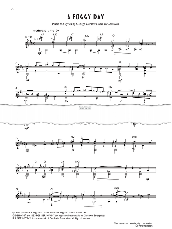 Product gallery: Page 1 of 1 A Foggy Day, George Gershwin