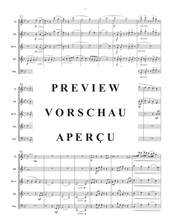 Produktgalerie: Seite 5 von 21 Divertimento for Wind Quintet , , (Holzbläser Quintett)
