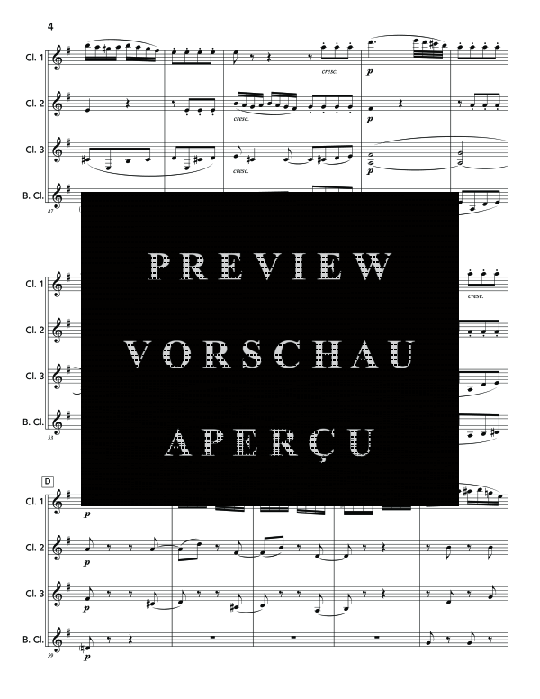 Product gallery: Page 8 of 11 String Quartet No. 1, Mvt. 4, , (Clarinet Quartet)