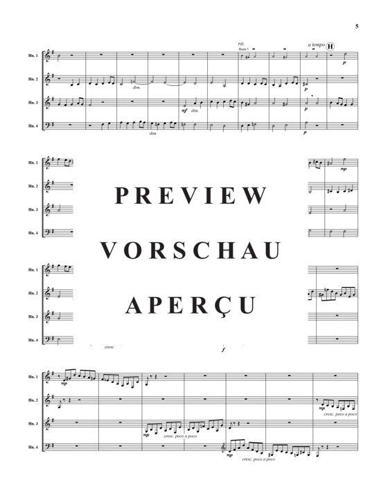 Produktgalerie: Seite 6 von 21 Fuge aus Sonate Nr. 3 in C-Dur, BWV 1005 , , (Hornquartett)