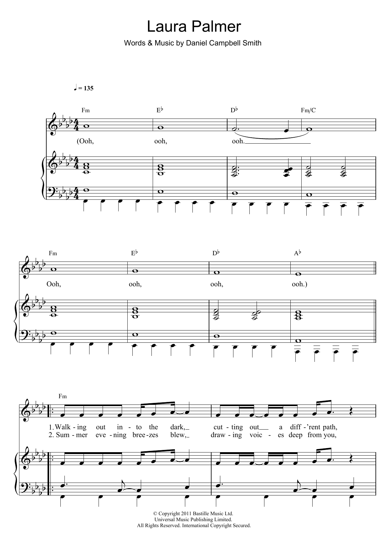 Produktgalerie: Seite 1 von 1 Laura Palmer, Bastille, Gesang, Gitarre, Klavier