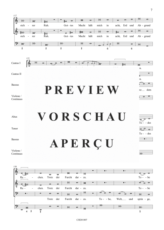 gallery: Jesu meine Freude (aus: Fest-, Buß- und Danklieder), , (5 Vokalstimmen, 2 Violinen, 3 Instrumente und Continuo)