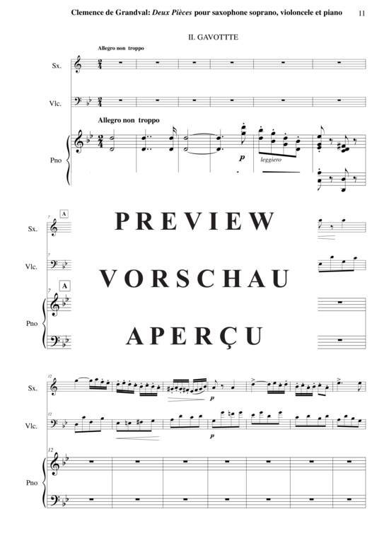 Product gallery: Page 12 of 30 Deux Pièces: Romance et Gavotte , , (soprano saxophone, violoncello + piano)