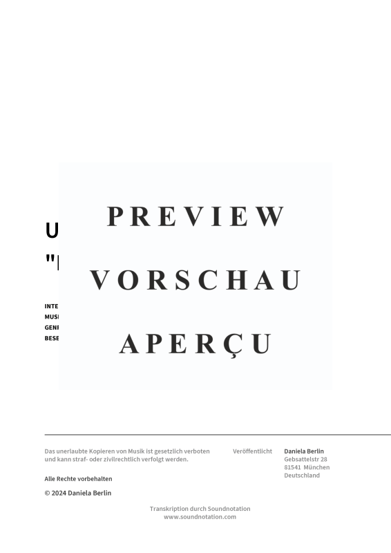 Produktgalerie: Seite 3 von 7 Un sogno lontano sopra il Notturno di maggio, Daniela Berlin, Klavier Solo