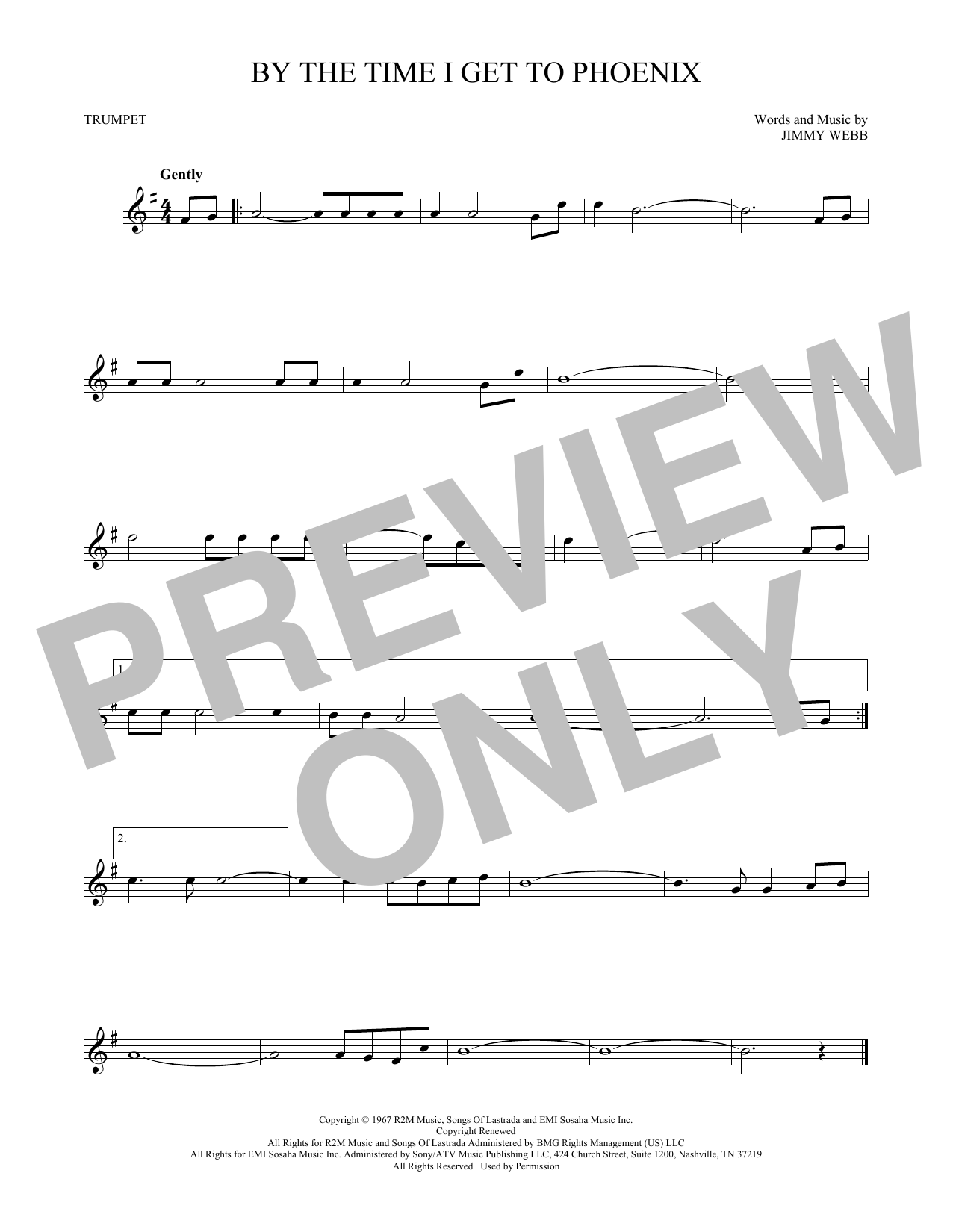 Produktgalerie: Seite 1 von 1 By The Time I Get To Phoenix, Glen Campbell, Trompete