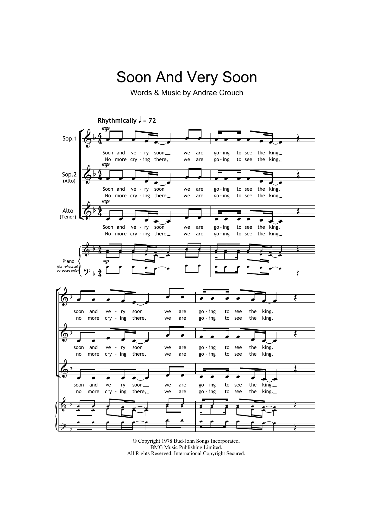 Produktgalerie: Seite 1 von 1 Soon And Very Soon (arr. Barrie Carson Turner), Andraé Crouch, Chor