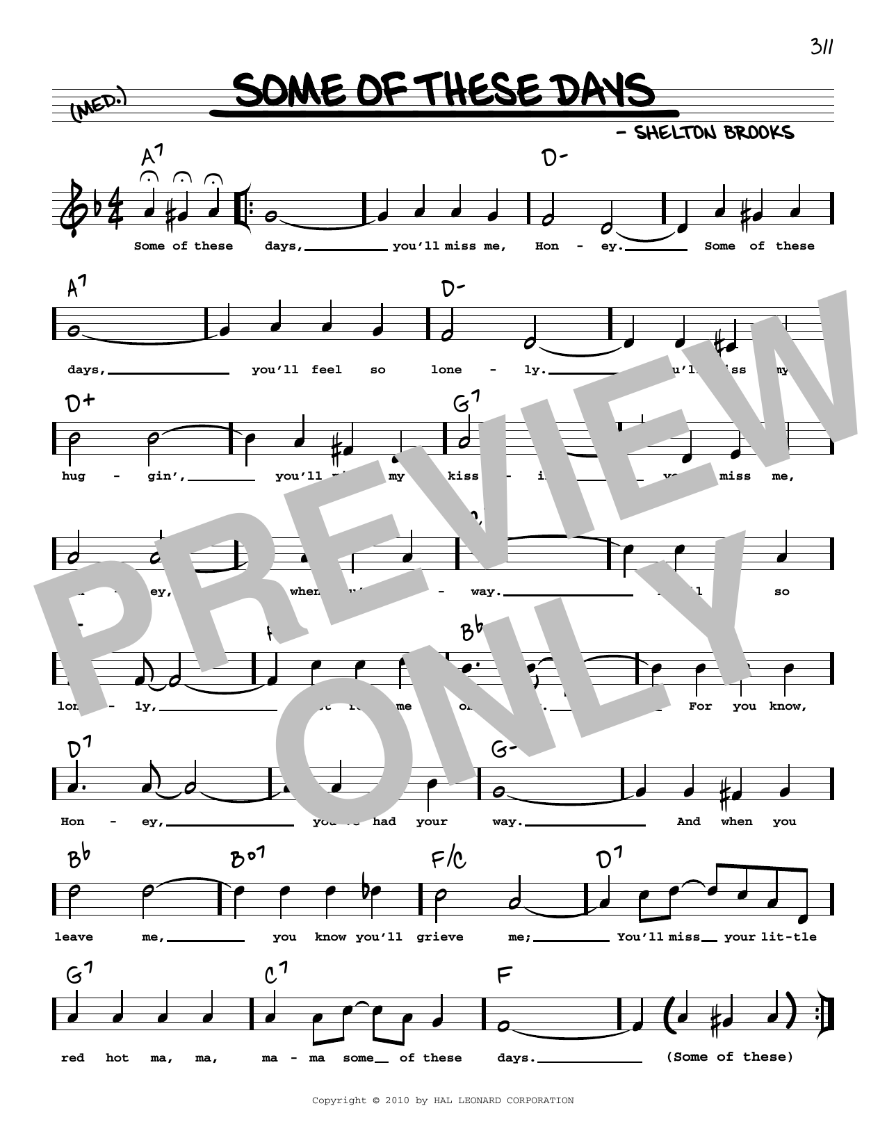 Produktbild zu: Some Of These Days (arr. Robert Rawlins)