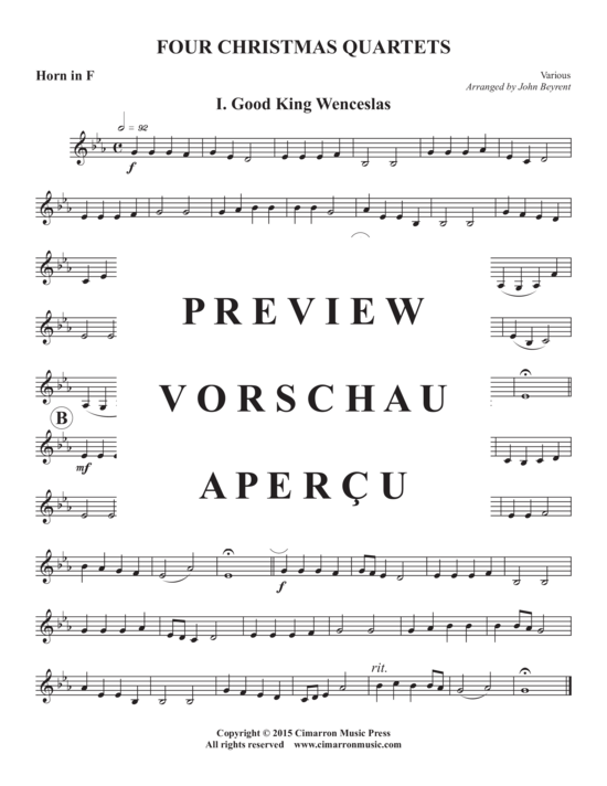 Produktgalerie: Seite 19 von 21 Vier Weihnachts-Quartette , , (Blechbläserquartett)