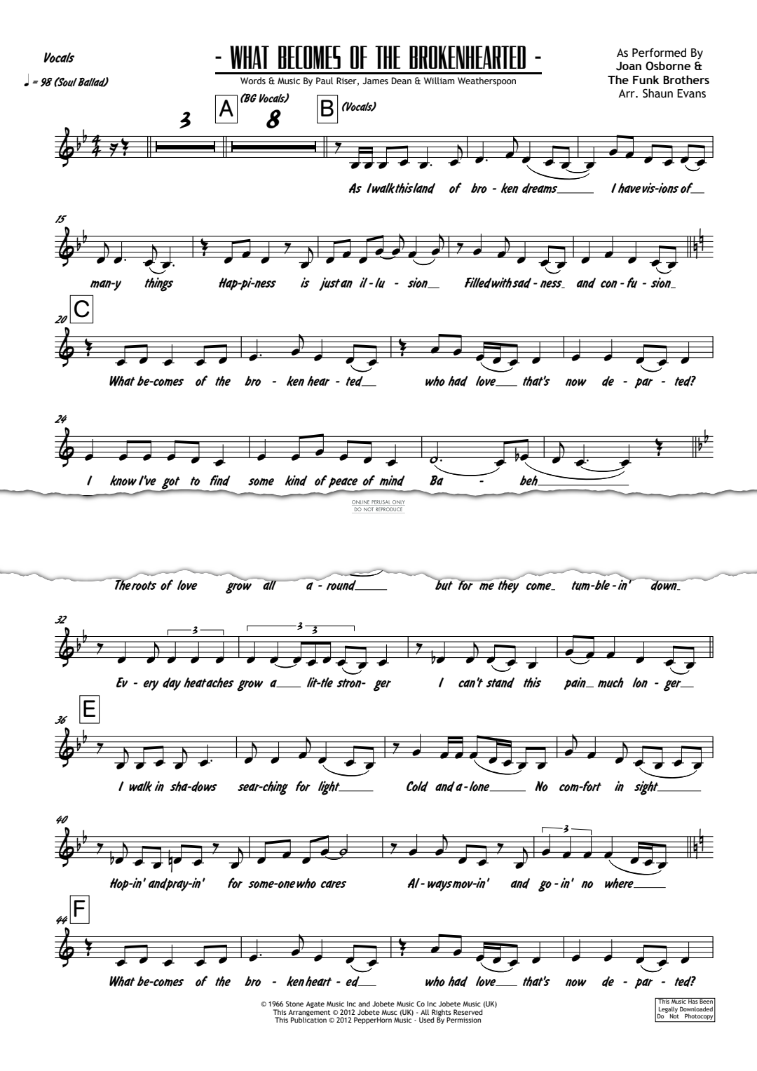 Product gallery: Page 1 of 1 What Becomes Of The Broken Hearted, Joan Osborne