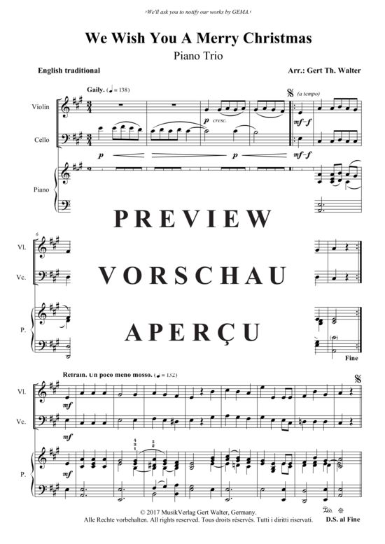 Produktbild zu: We Wish You A Merry Christmas Traditional