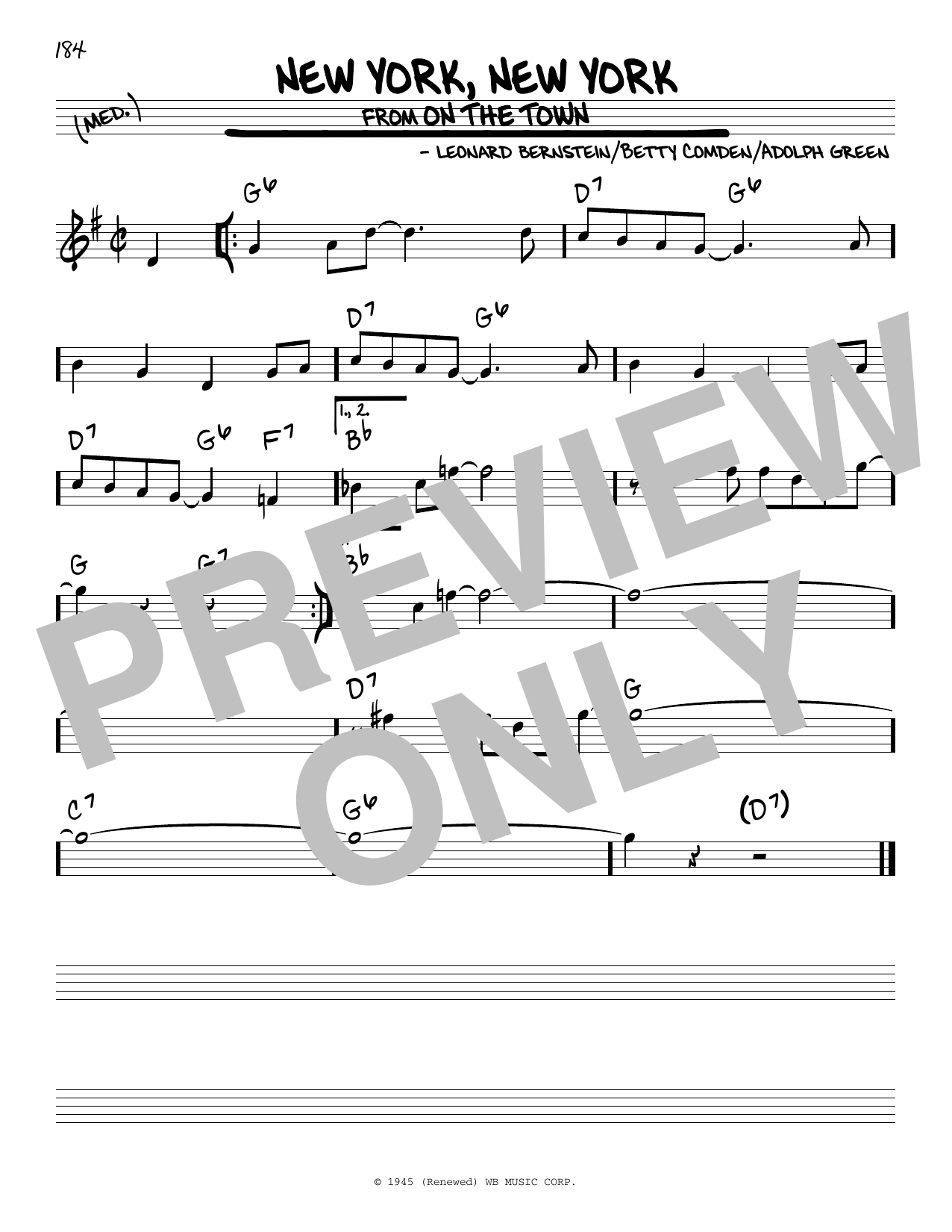 Produktbild zu: New York, New York (from On the Town)