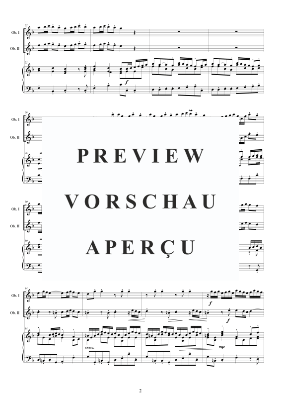 Produktgalerie: Seite 3 von 11 Oboe Concerto No.3 in F-Dur Op.9, , 2 Oboen und Cembalo