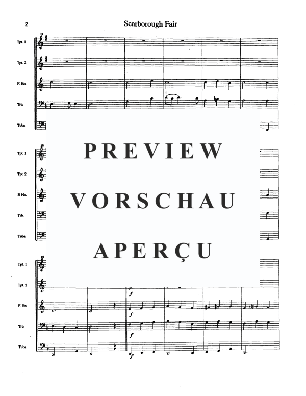 Product gallery: Page 4 of 11 Scarborough Fair, , Brass Quintet