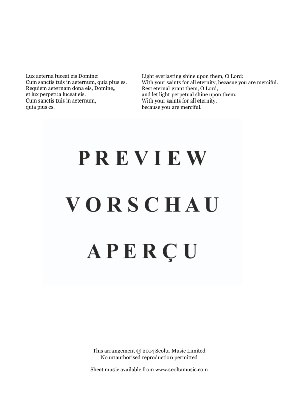 Product gallery: Page 4 of 11 Lux Aeterna, , Mixed Choir 8-Part - Harp Opt.