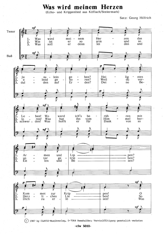 Product picture to: Was wird meinem Herzen Traditional