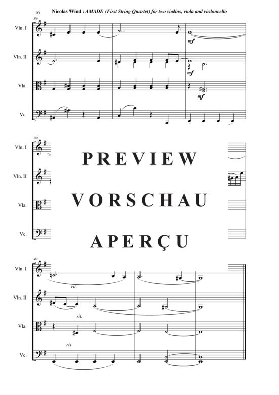 Produktgalerie: Seite 17 von 21 Amade: First String Quartet , , (Streicherquartett)