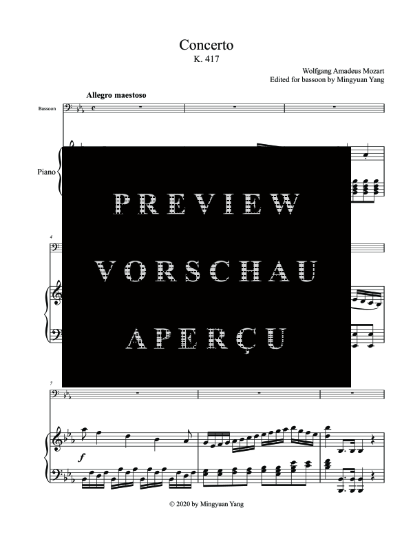 gallery: Concerto in E-flat Major, K. 417, , (Fagott und Klavier)