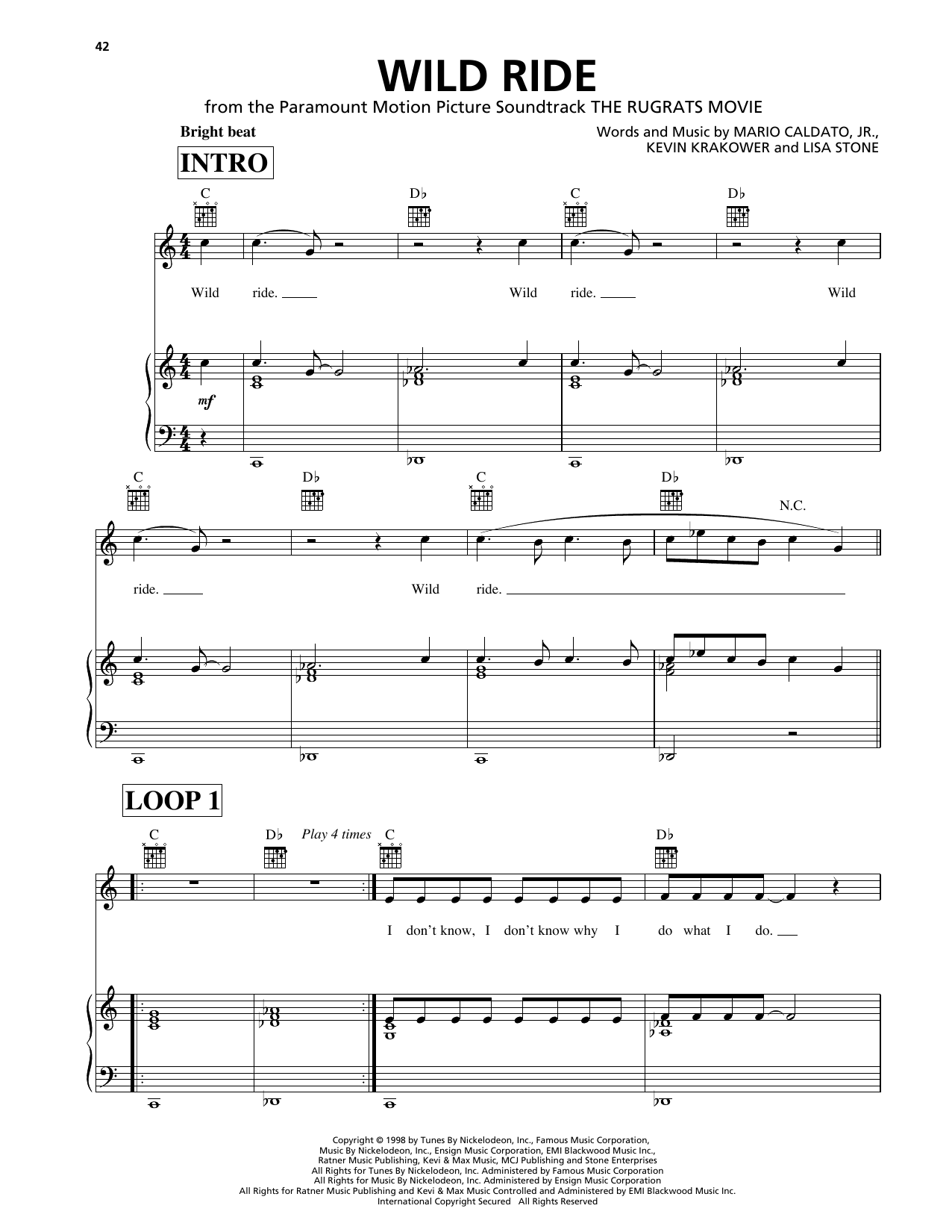 Produktbild zu: Wild Ride (from The Rugrats Movie)