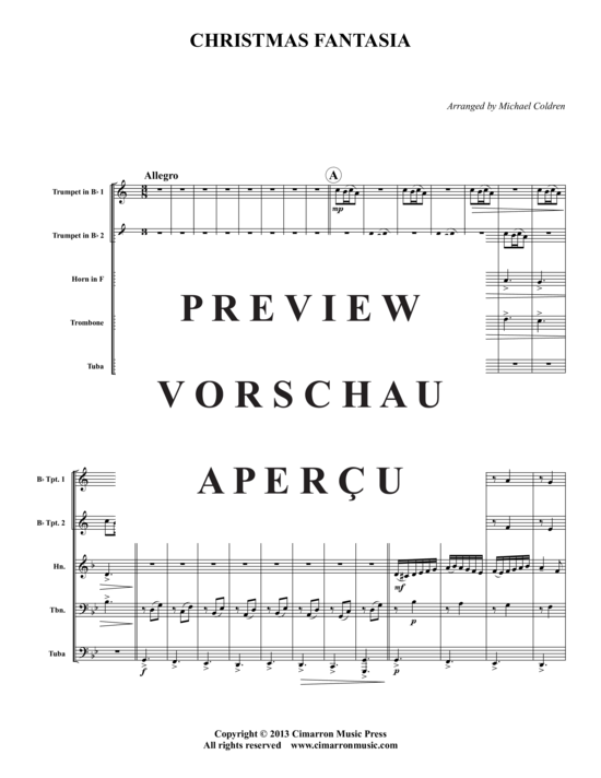 Produktgalerie: Seite 2 von 10 Weihnachts-Fantasie , , (Blechbläser-Quintett)