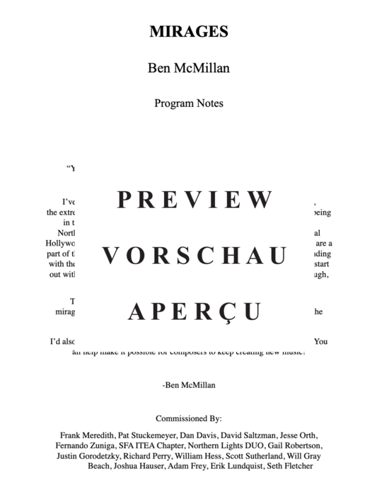 Produktgalerie: Seite 3 von 10 Mirages , , (Euphonium, Tuba + Electronics)