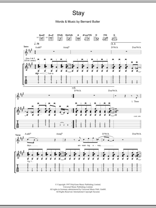 Produktgalerie: Seite 1 von 1 Stay, Bernard Butler, Gitarre