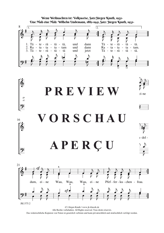 Product gallery: Page 3 of 3 Wenn Weihnachten ist (Eine Muh, eine Mäh) , , (mixed choir)