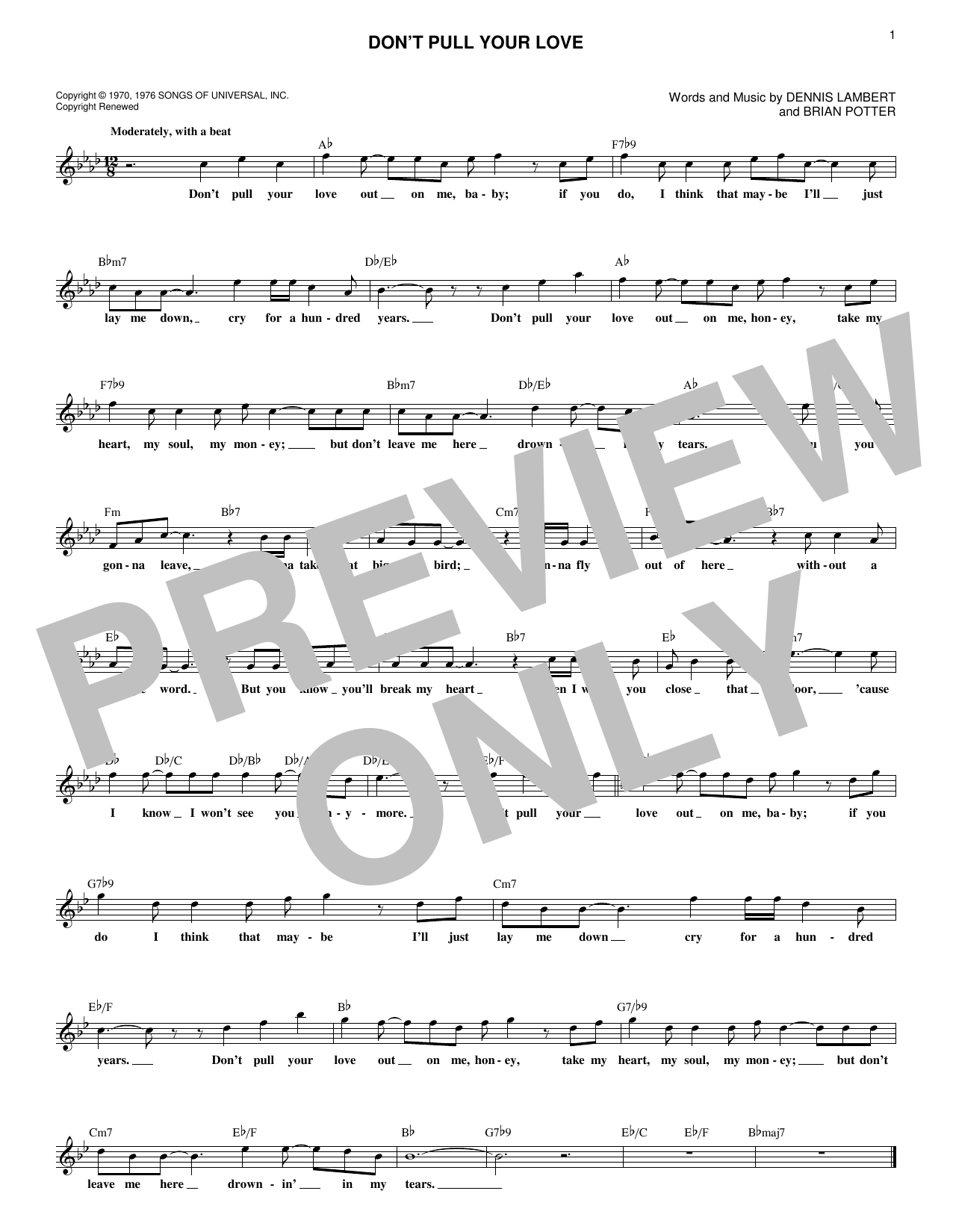Product gallery: Page 1 of 1 Don't Pull Your Love, Hamilton, Joe Frank & Reynolds