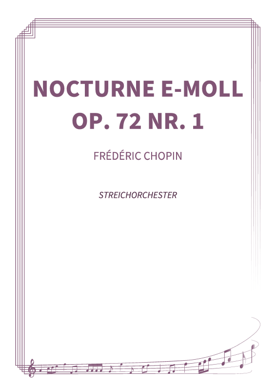 Product picture to: Nocturne E-Moll, op. 72 Nr. 1Frédéric Chopin