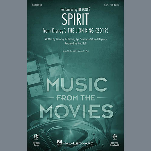 Produktbild zu: Spirit (from The Lion King 2019) (arr. Mac Huff)