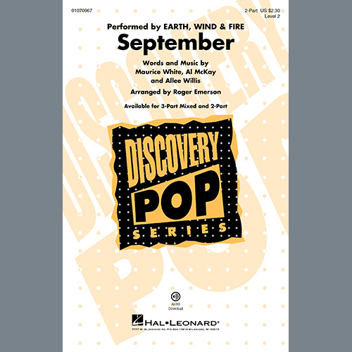 cover: September (arr. Roger Emerson), Earth, Wind & Fire, Chor