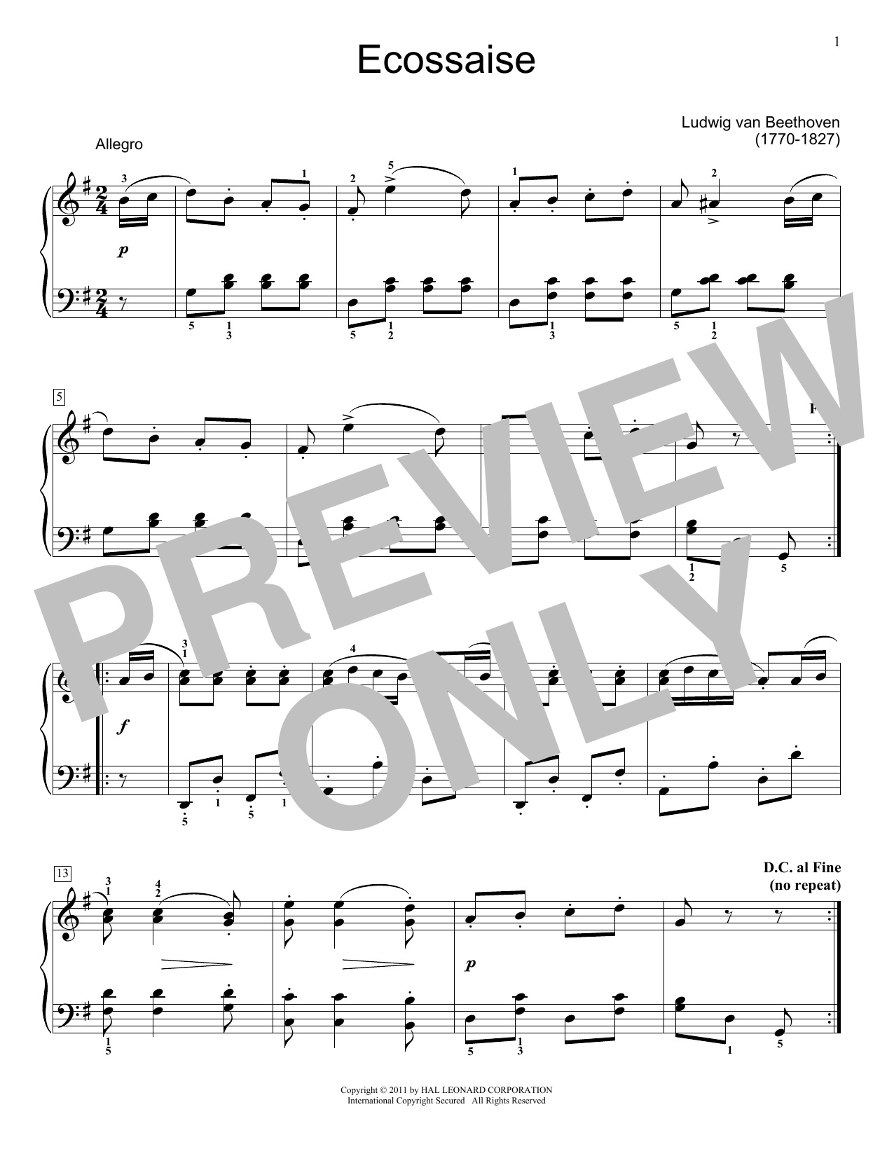 Produktbild zu: Ecossaise In G Major