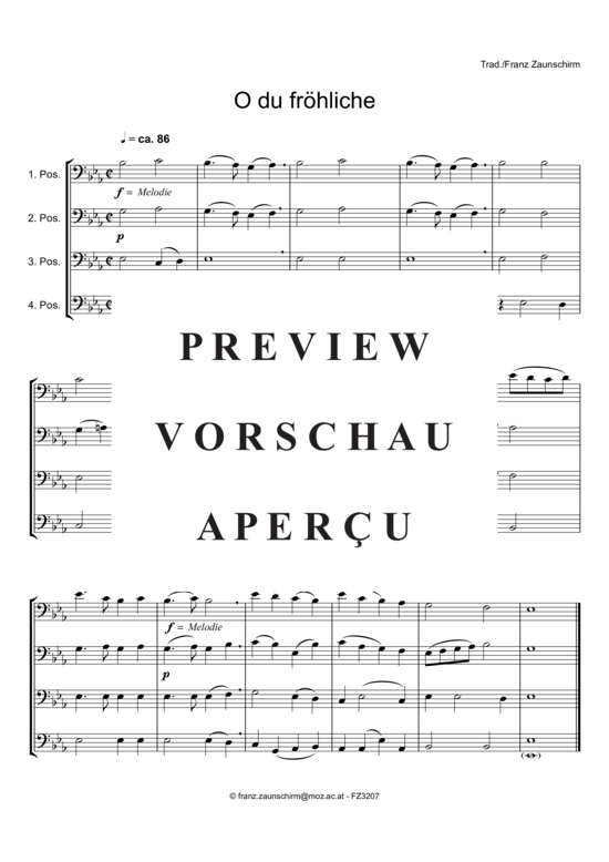 gallery: O du fröhliche , , (Quartett für 4x Posaune)