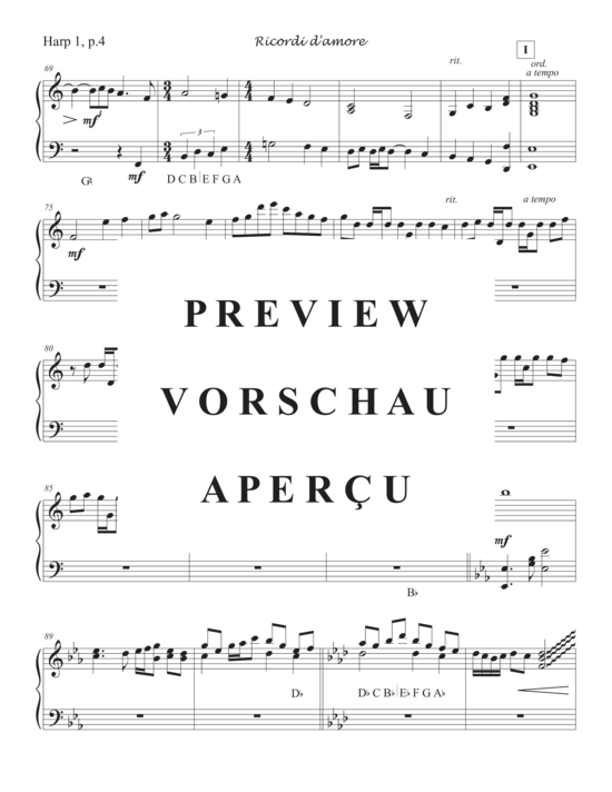 Produktgalerie: Seite 18 von 21 Ricordi d´ amore Memories of Love , , (2 Harfen)